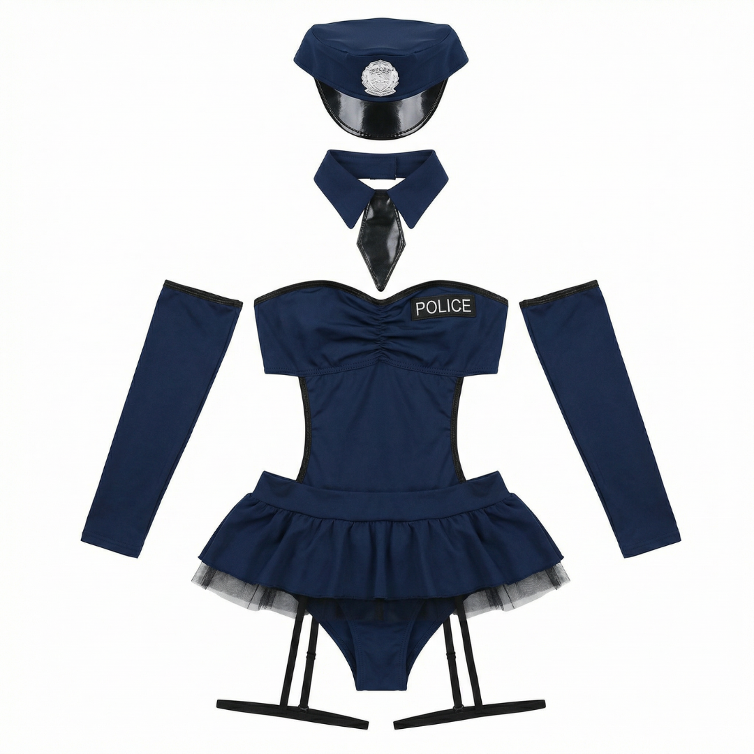 Polis Temalı Fantazi İç Giyim Kostümü