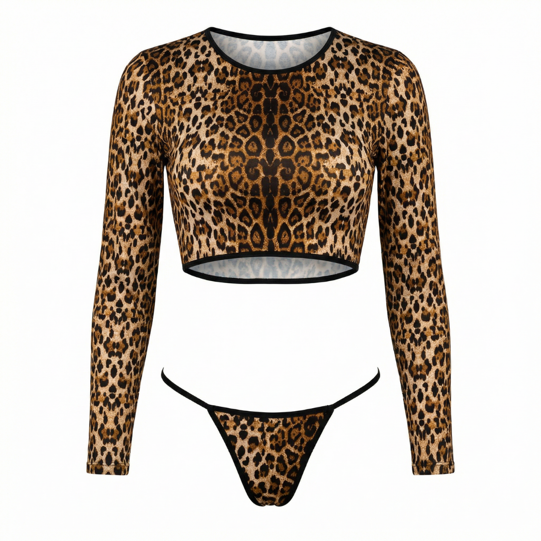 Leopar Transparan Fantazi Takım