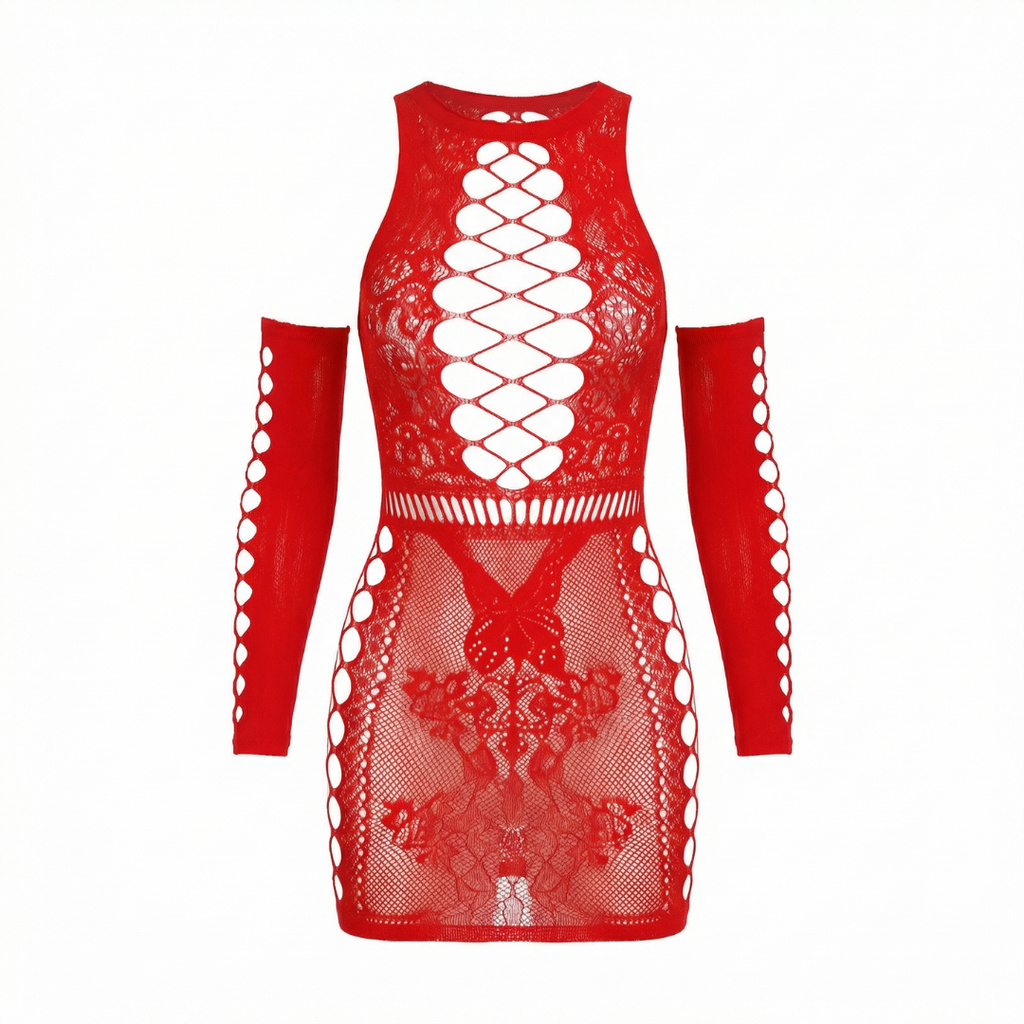 Taşlı Transparan File Vücut Çorabı