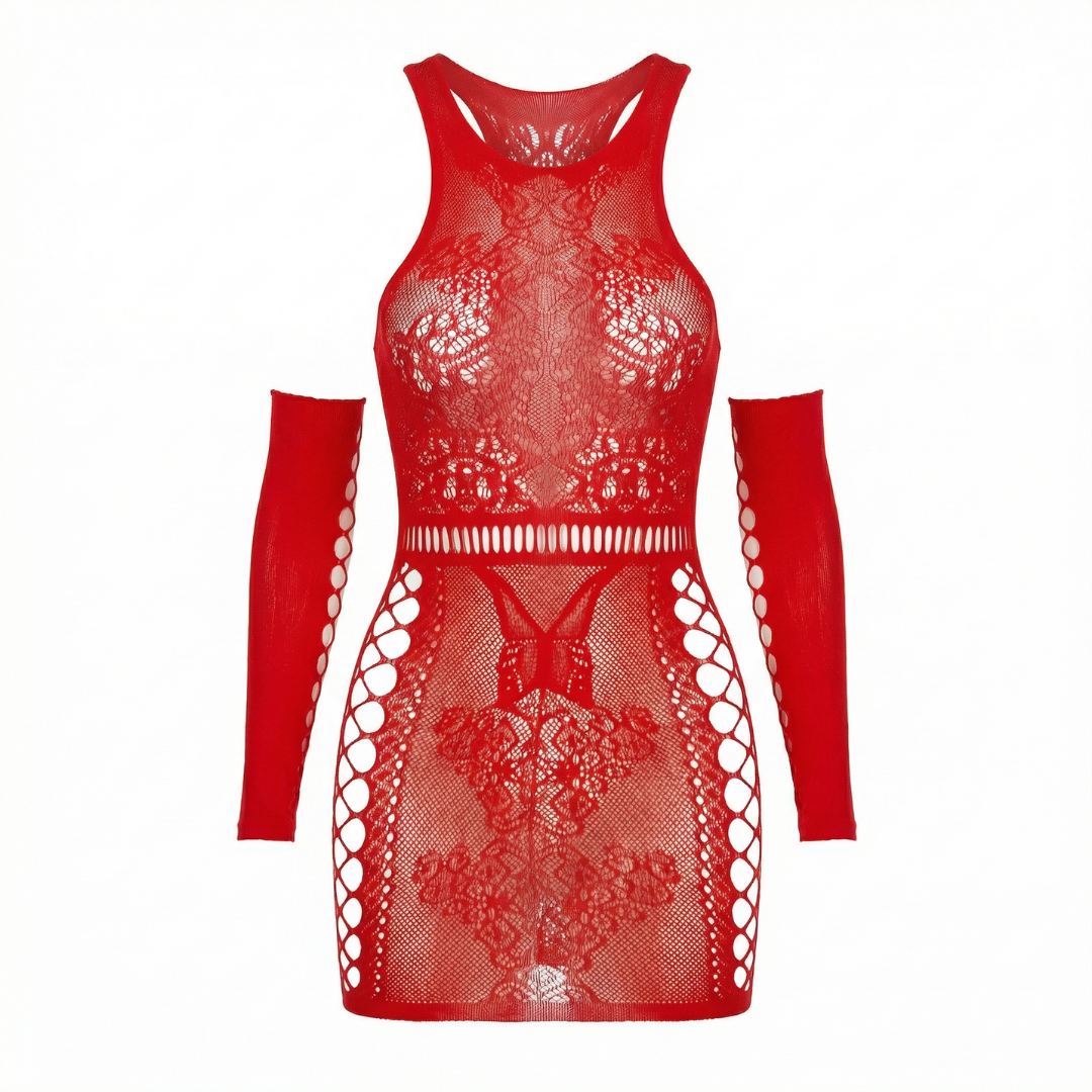 Taşlı Transparan File Vücut Çorabı