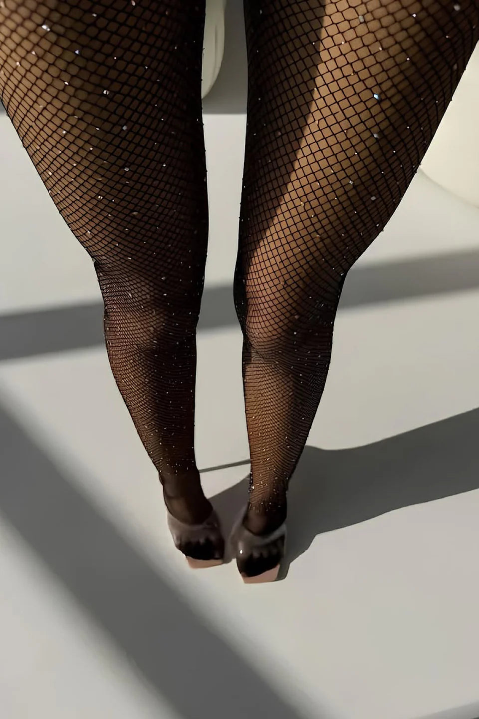 Starlight Crystal Taş Detaylı Transparan Vücut Çorabı